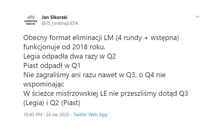 KATASTROFALNY BILANS polskich klubów w eliminacjach do LM/LE od 2018 roku...